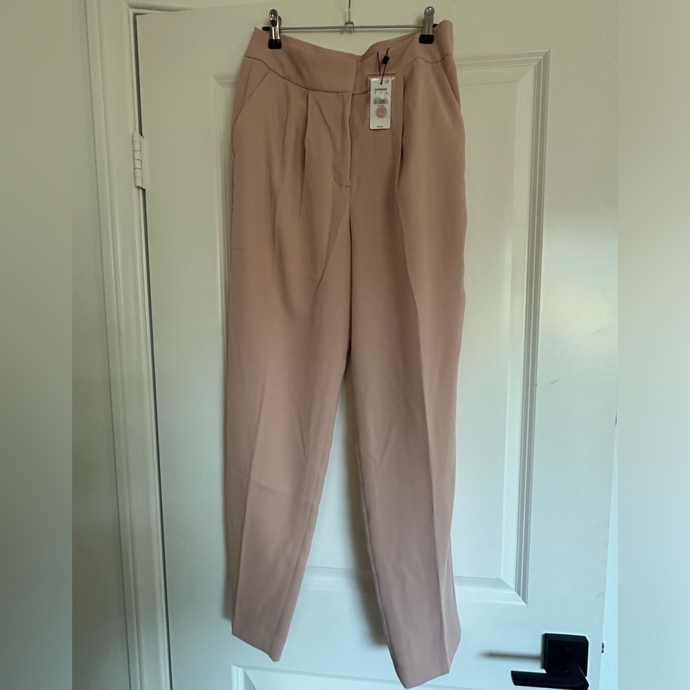 Express the stylist super high rise ankle pant in ballet pink
